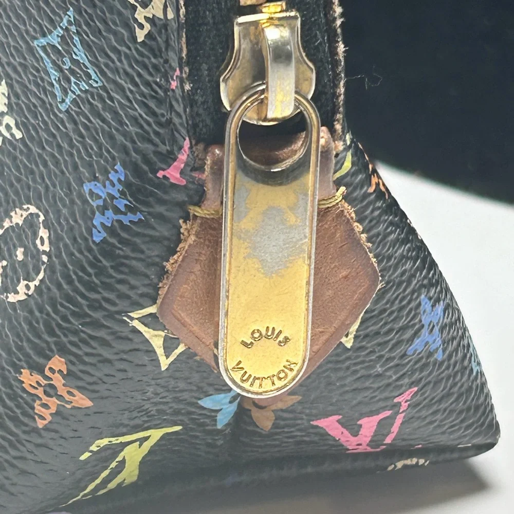 Louis Vuitton Takashi Murakami Black Multicolore Monogram w/Hot Pink Interior